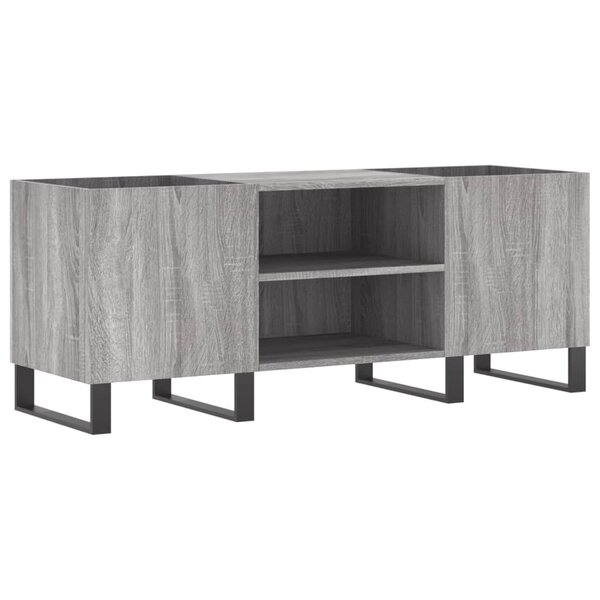 vidaXL Armoire à disques sonoma gris 121x38x48 cm bois d'ingénierie