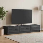 vidaXL Meuble TV avec tiroir Noir 147 x 34 5 x 27 cm Bois d'ingénierie