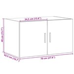 vidaXL Armoire murale chêne fumé 70x42 5x40 cm bois d'ingénierie