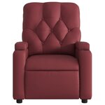 vidaXL Fauteuil inclinable Rouge bordeaux Similicuir