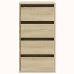 vidaXL Commode d'angle chêne sonoma 40x41x76 cm bois d'ingénierie