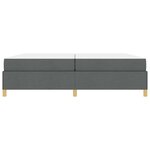 vidaXL Lit à ressorts avec matelas Gris foncé 200 x 200 cm tissu