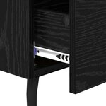vidaXL Cabinet de chevet avec tiroir Chêne noir 40 x 35 x 47.5 cm