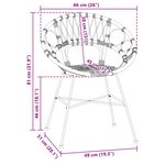 vidaXL Chaise de salle à manger 2 Pièces Naturel 49 x 51 x 81 cm