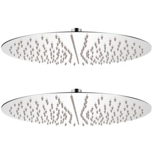 vidaXL Pomme de douche plongeante 2 Pièces Acier inoxydable Ø 40 cm