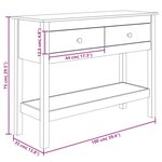 vidaXL Table console Blanc 100x35x75 cm Bois massif de pin