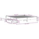 vidaXL Cadre de lit sans matelas 200x200 cm bois massif de pin