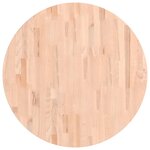 vidaXL Dessus de table Ø80x1 5 cm rond bois massif de hêtre