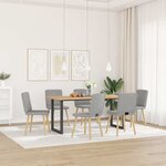 vidaXL Chaises à manger lot de 6 gris nuage tissu