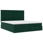 VidaXL Cadre de lit ottoman avec matelas vert foncé 180x200cm velours