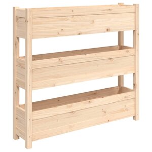 vidaXL Jardinière 112x25x104 5 cm Bois massif de pin