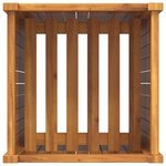 vidaXL Jardinière avec doublure 42x42x100 cm bois massif d'acacia