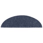 vidaXL Tapis d'escalier autocollants 30 pièces 56 x 17 x 3 cm Bleu Demi-rond