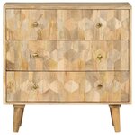 vidaXL Armoire à tiroirs 70x35x70 cm bois massif de manguier