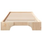 vidaXL Cadre de lit surélevé avec stockage Marron bois