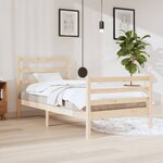vidaXL Cadre de lit Bois de pin massif 90x200 cm