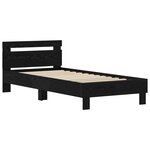 vidaXL Cadre de lit Chêne noir 75 x 190 cm Bois d'ingénierie
