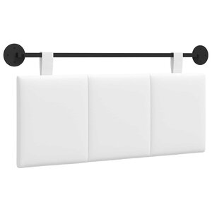 vidaXL Tête de lit suspendue Blanc Tissu
