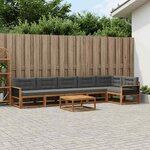 vidaXL Ensemble de canapés d'extérieur 7 Pièces Naturel et Anthracite