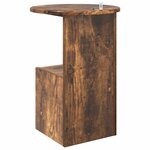 vidaXL Table d'appoint Chêne fumé Ø 39 5 x 55 cm Bois d'ingénierie
