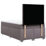 vidaXL Sommier à lattes de lit avec matelas gris 120x190 cm similicuir