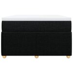 vidaXL Sommier à lattes de lit avec matelas noir 120x190 cm tissu
