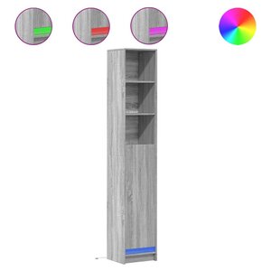 vidaXL Buffet avec LED sonoma gris 36x32 5x200 cm bois d'ingénierie