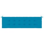 vidaXL Coussin de banc de jardin bleu 180x50x3 cm tissu oxford