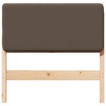 vidaXL Tête de lit capitonnée Marron et Taupe 100 cm Pin massif