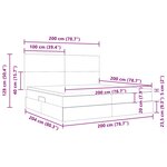 vidaXL Lit de rangement LED avec matelas Vert foncé 200 x 200 cm