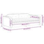 vidaXL Lit de jour avec matelas gris foncé 100x200 cm tissu