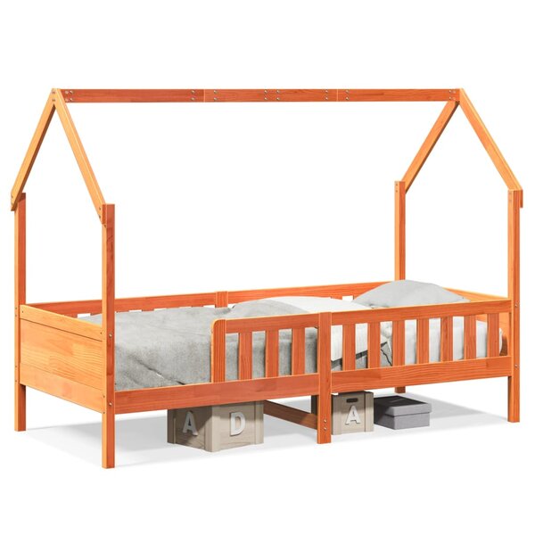 vidaXL Cadre de lit d'enfants forme de maison 80x200cm bois massif pin