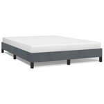 vidaXL Cadre de lit gris foncé 137x190 cm velours