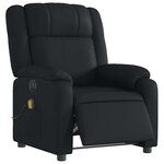 vidaXL Fauteuil de massage inclinable électrique noir similicuir