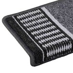 vidaXL Tapis d'escalier auto-adhésifs 15 Pièces Anthracite 65 x 21 x 4 cm