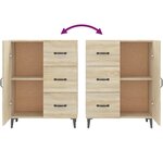 vidaXL Buffet chêne sonoma 69 5x34x90 cm bois d'ingénierie