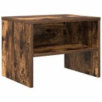 vidaXL Table de chevet Chêne fumé 40x30x30 cm Bois d'ingénierie
