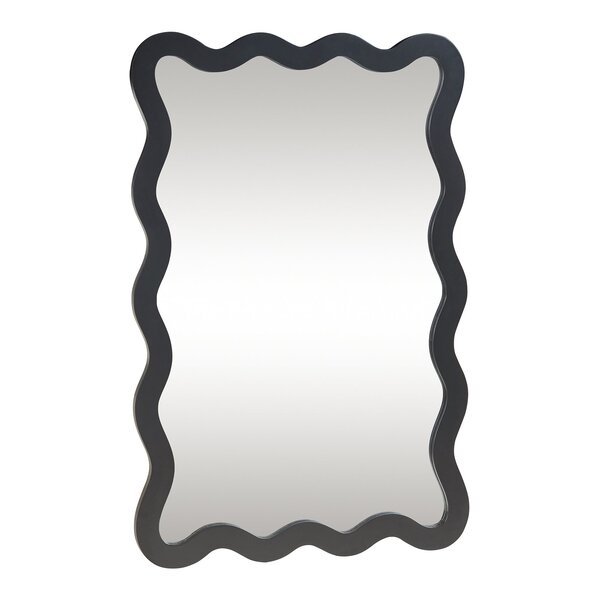 Miroir décoration moderne design mural 90 x 60 cm noir 03_0010180