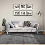 vidaXL Tapis OVIEDO à poils courts anthracite 200x200 cm
