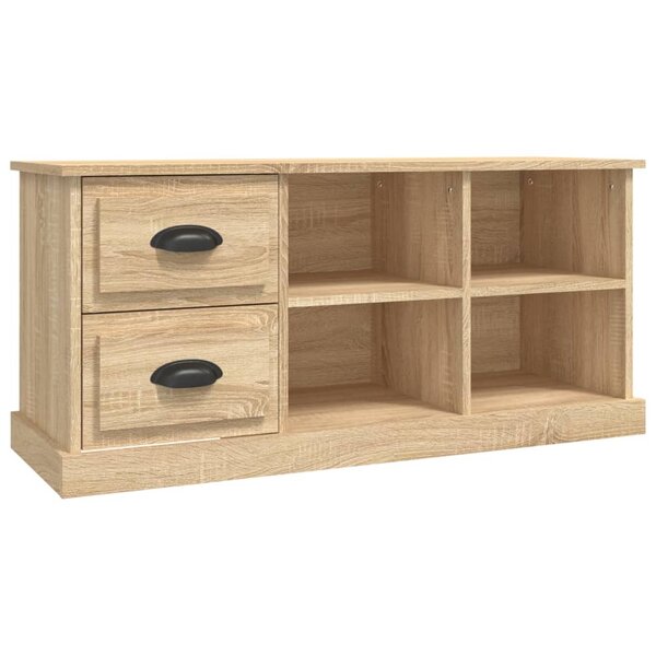 vidaXL Meuble TV chêne sonoma 102x35 5x47 5 cm bois d'ingénierie