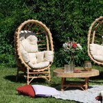 Fauteuil de jardin en osier NIKA moutarde