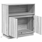 vidaXL Buffet avec LED Sonoma gris 71 x 34.5 x 75 cm Bois d'ingénierie