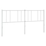 vidaXL Tête de lit métal blanc 180 cm