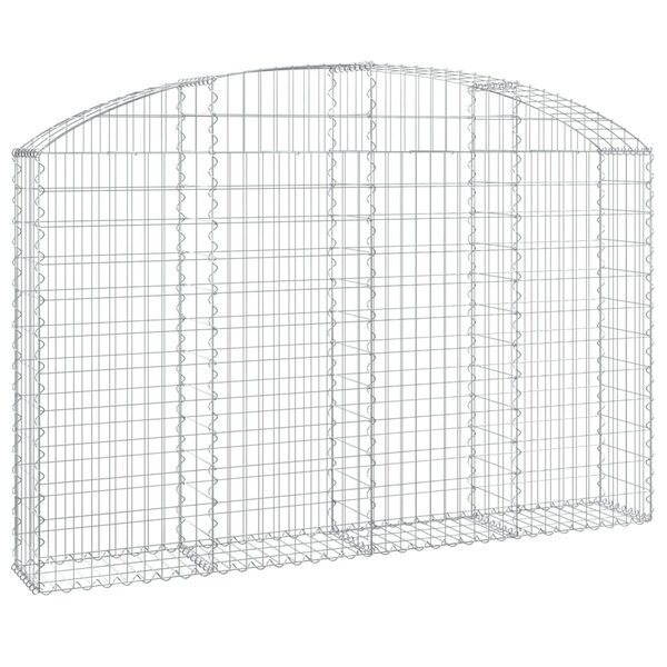 vidaXL Panier de gabions arqué 200x30x120/140 cm Fer galvanisé