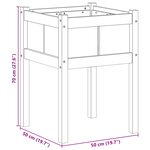 vidaXL Cache-pot de jardin Nature 50 x 50 x 70 cm Bois de pin massif