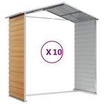 vidaXL Abri de jardin marron clair 191x895x198 cm acier galvanisé