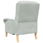 vidaXL Fauteuil Gris Clair Gris clair Housse en tissu avec pieds en bois