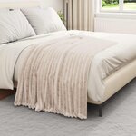 vidaXL Couvertures à jeter 6 Pièces Beige 150 x 130 cm Toison