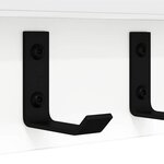 vidaXL Porte-manteau mural Blanc 60 x 10.5 x 10.5 cm Bois d'ingénierie
