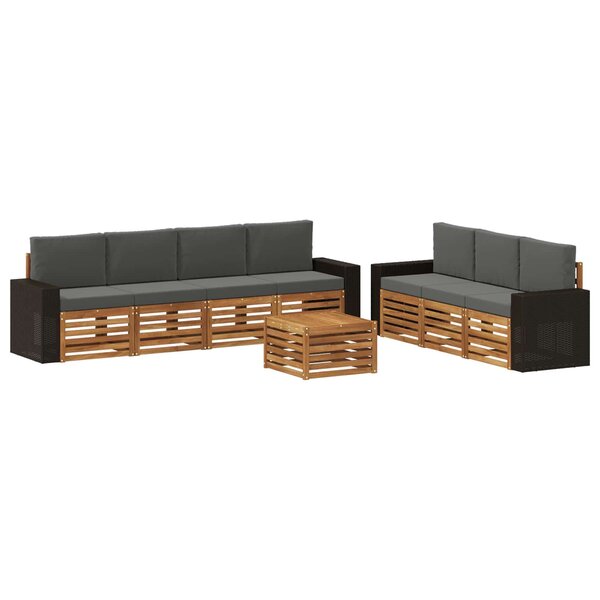 vidaXL Ensembles de canapés 8 pc Bois d'Acacia Massif